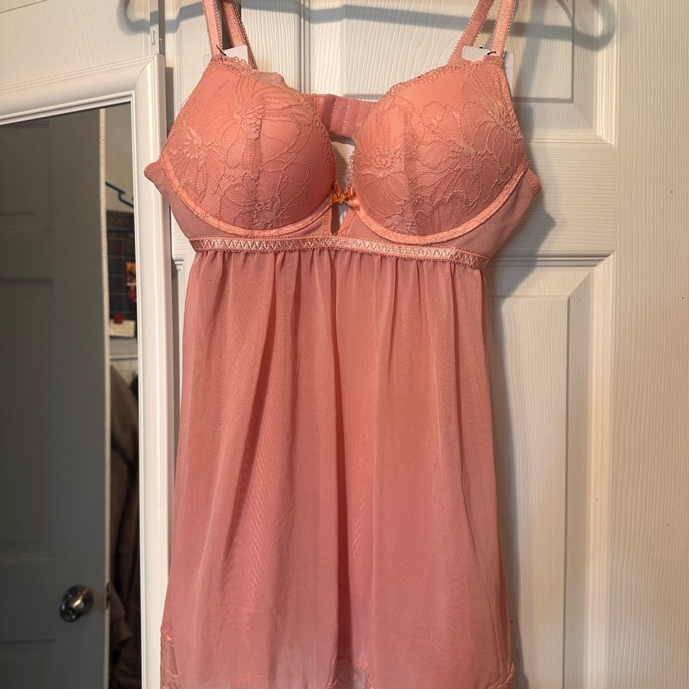 Daisy Fuentes Pink Lace Chemise